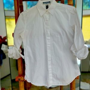 White cotton button down shirt. Excellent condition